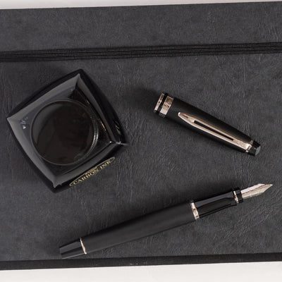 Waterman Expert Matte Black & Chrome Fountain Pen - Preowned France