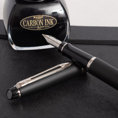 Waterman Expert Matte Black & Chrome Fountain Pen - Preowned stainless steel nib