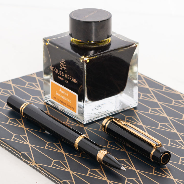 WATERMAN ル・マン200 ブラック Waterman Le Man 200 Rollerball Pen (1980s) - Black with Gold