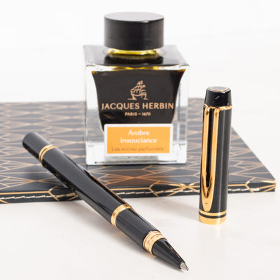 Waterman Le Man 200 Black & Gold Rollerball Pen gold trim