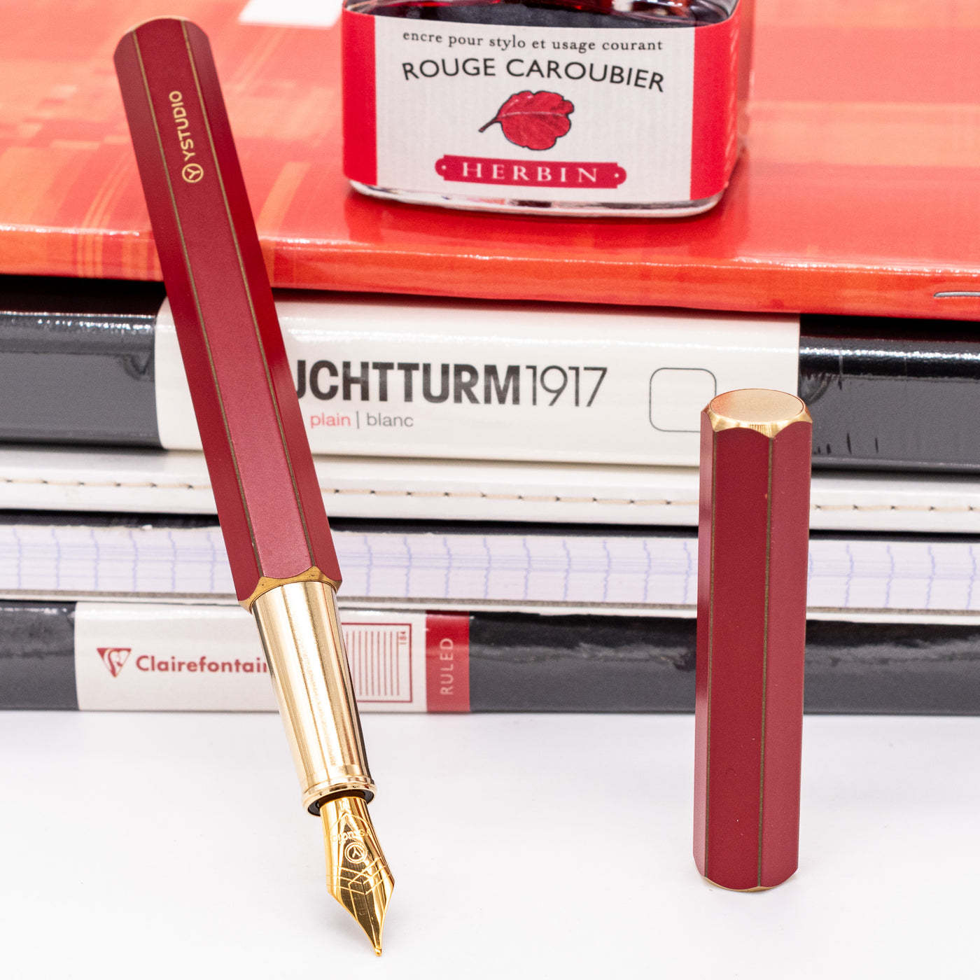 Ystudio Classic Revolve Red Fountain Pen