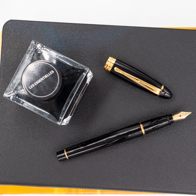 Aurora Ipsilon Resin Fountain Pen - Black gold plated