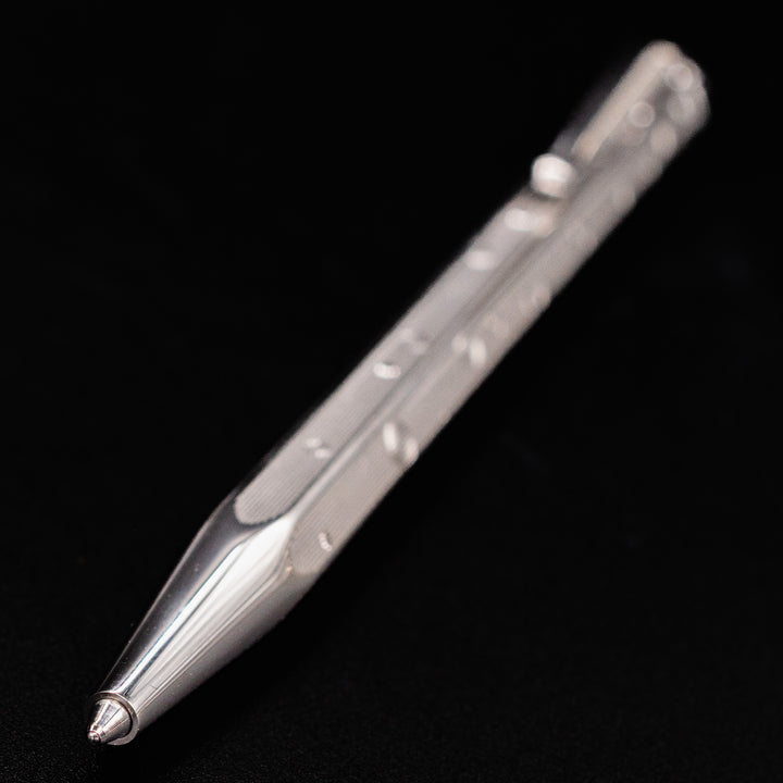 thumbnail image 2 of Caran D’Ache Ecridor Flowers Ballpoint Pen – Palladium Coated, Floral Engraving – Swiss Made Luxury Pen 2 of 5