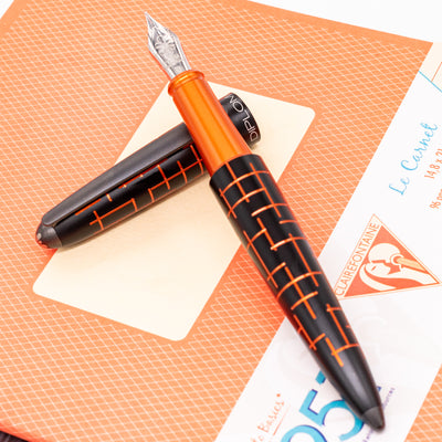 Diplomat Elox Matrix Black & Orange Fountain Pen textured