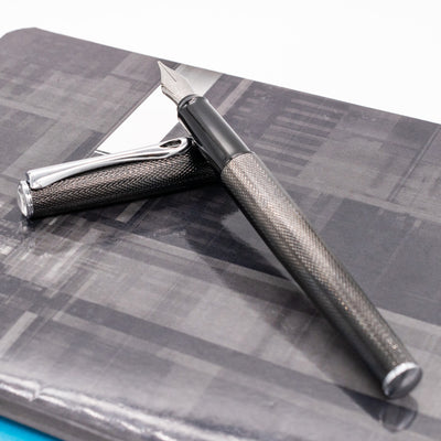 Diplomat Esteem Fountain Pen - Black Barley textured