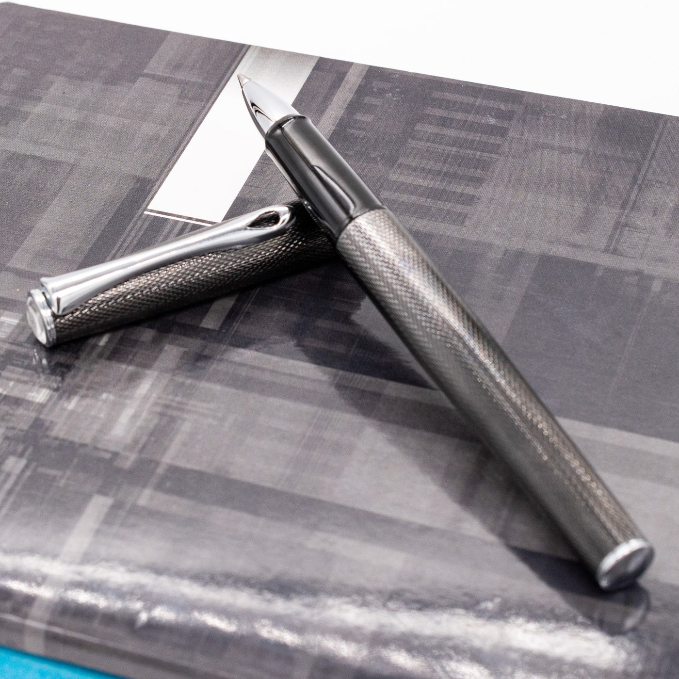Diplomat Esteem Rollerball Pen - Black Barley textured