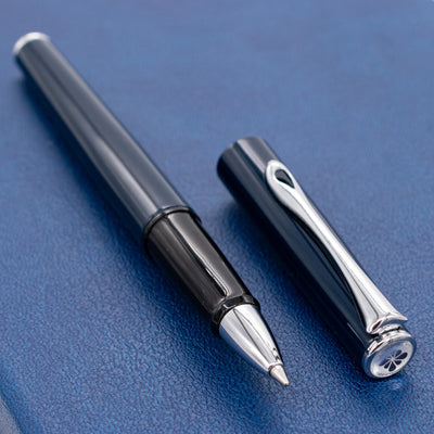 Diplomat Esteem Rollerball Pen - Dark Blue silver trim