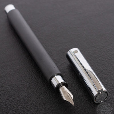 Faber-Castell Ambition Black Fountain Pen silver trim