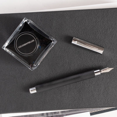 Faber-Castell Ambition Black Fountain Pen uncapped