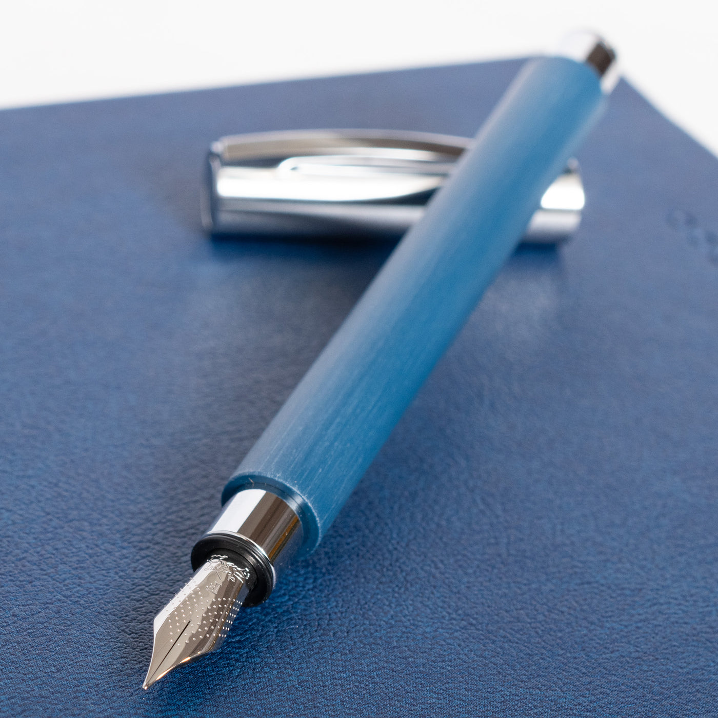 Faber-Castell Ambition Blue Resin Fountain Pen metal