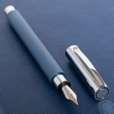 Faber-Castell Ambition Blue Resin Fountain Pen silver trim
