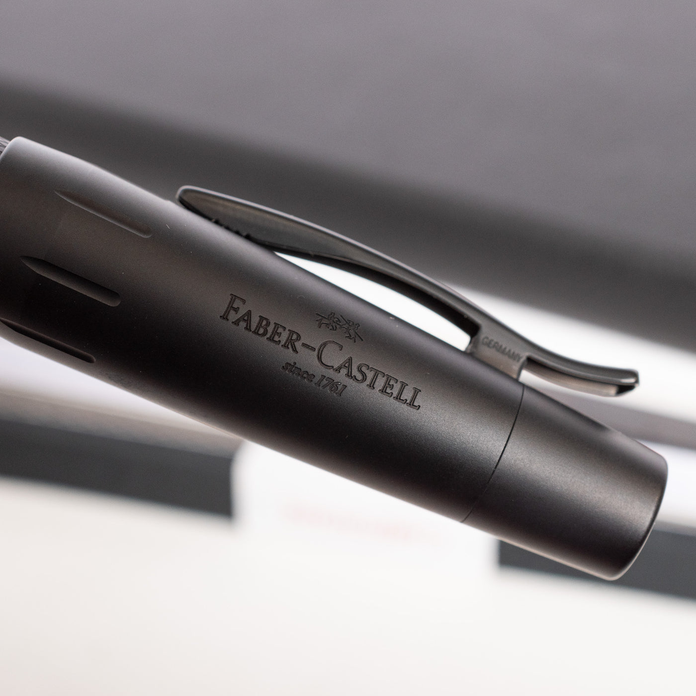 Faber-Castell E-Motion Pure Black Fountain Pen engraving