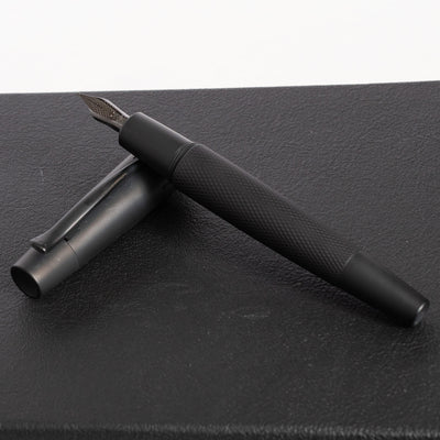 Faber-Castell E-Motion Pure Black Fountain Pen metal