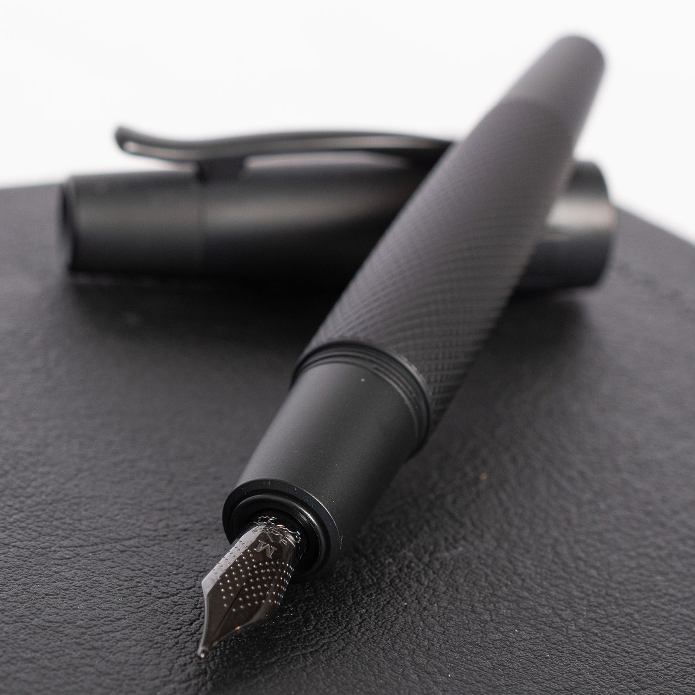 Faber-Castell E-Motion Pure Black Fountain Pen stainless steel nib