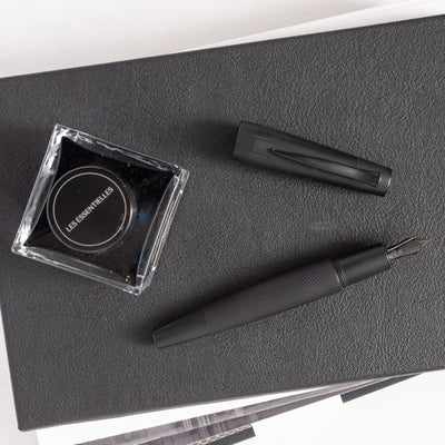 Faber-Castell E-Motion Pure Black Fountain Pen uncapped
