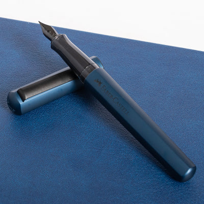 Faber-Castell Hexo Blue Fountain Pen aluminum