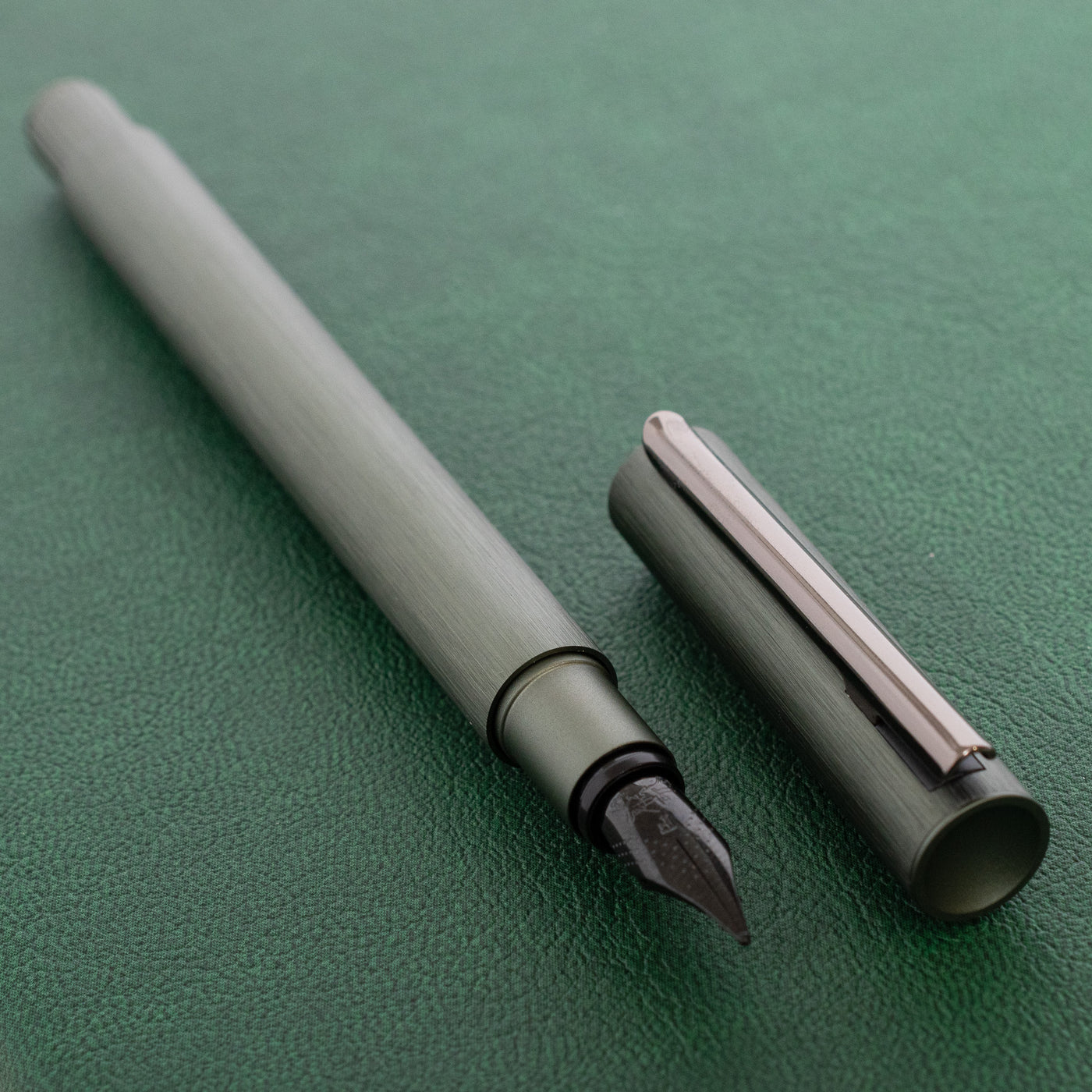 Faber-Castell NEO Slim Olive Green Fountain Pen thin barrel