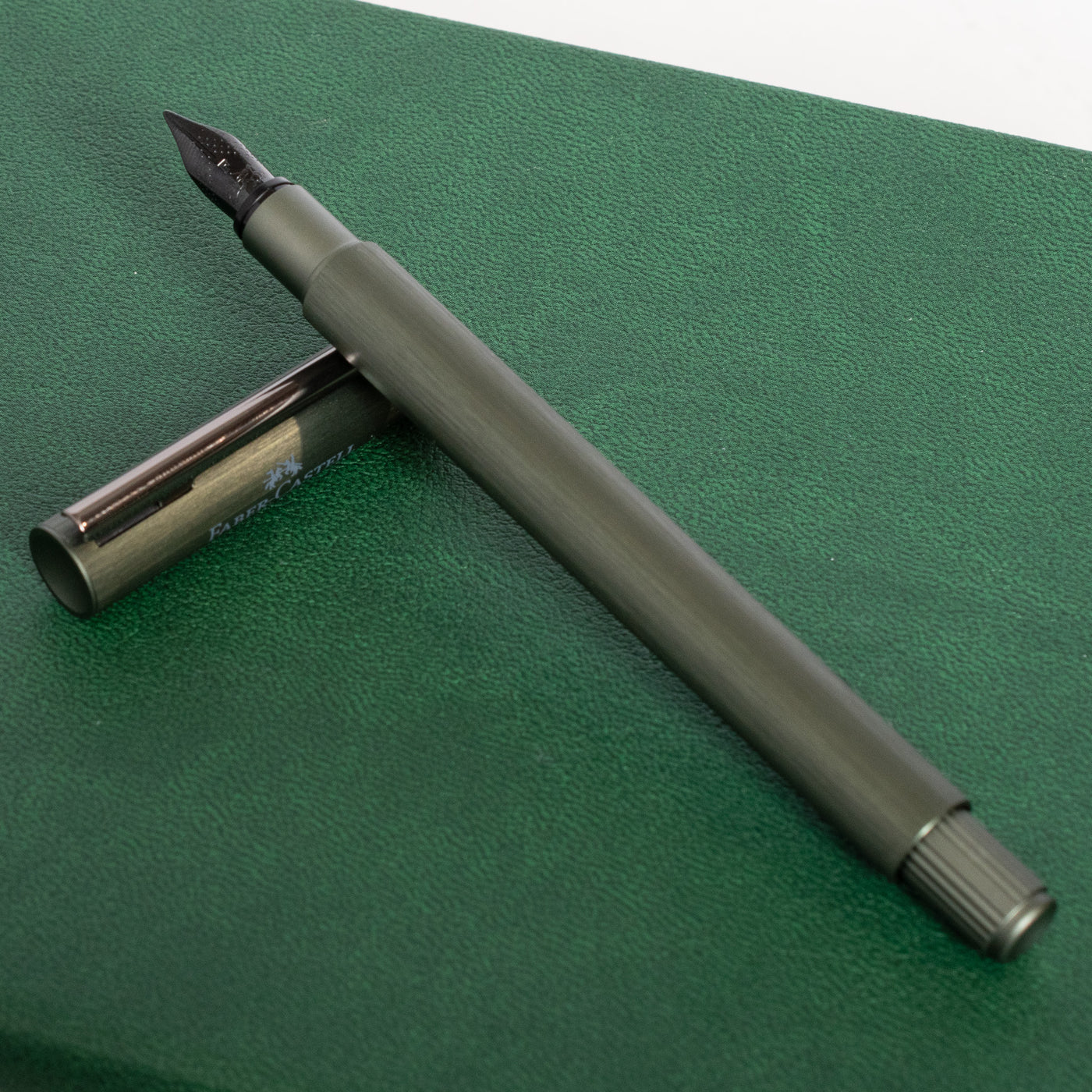 Faber-Castell NEO Slim Olive Green Fountain Pen weight balanced