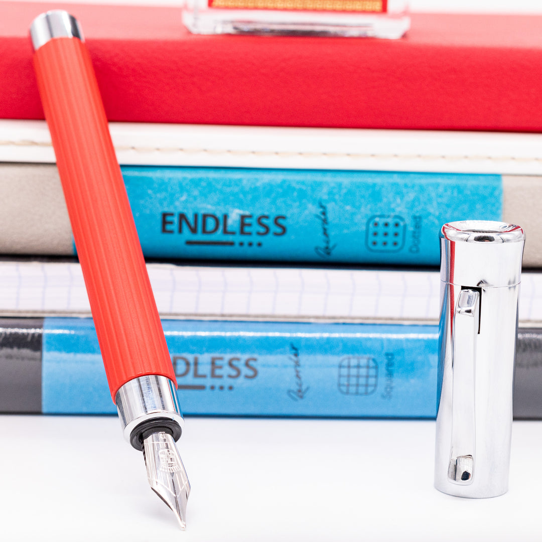 Penna Faber-Castell Free Ink Roller 0.7 Mm, Punta Ago, Inchiostro Rosso Documentale, Visore Livello - 5