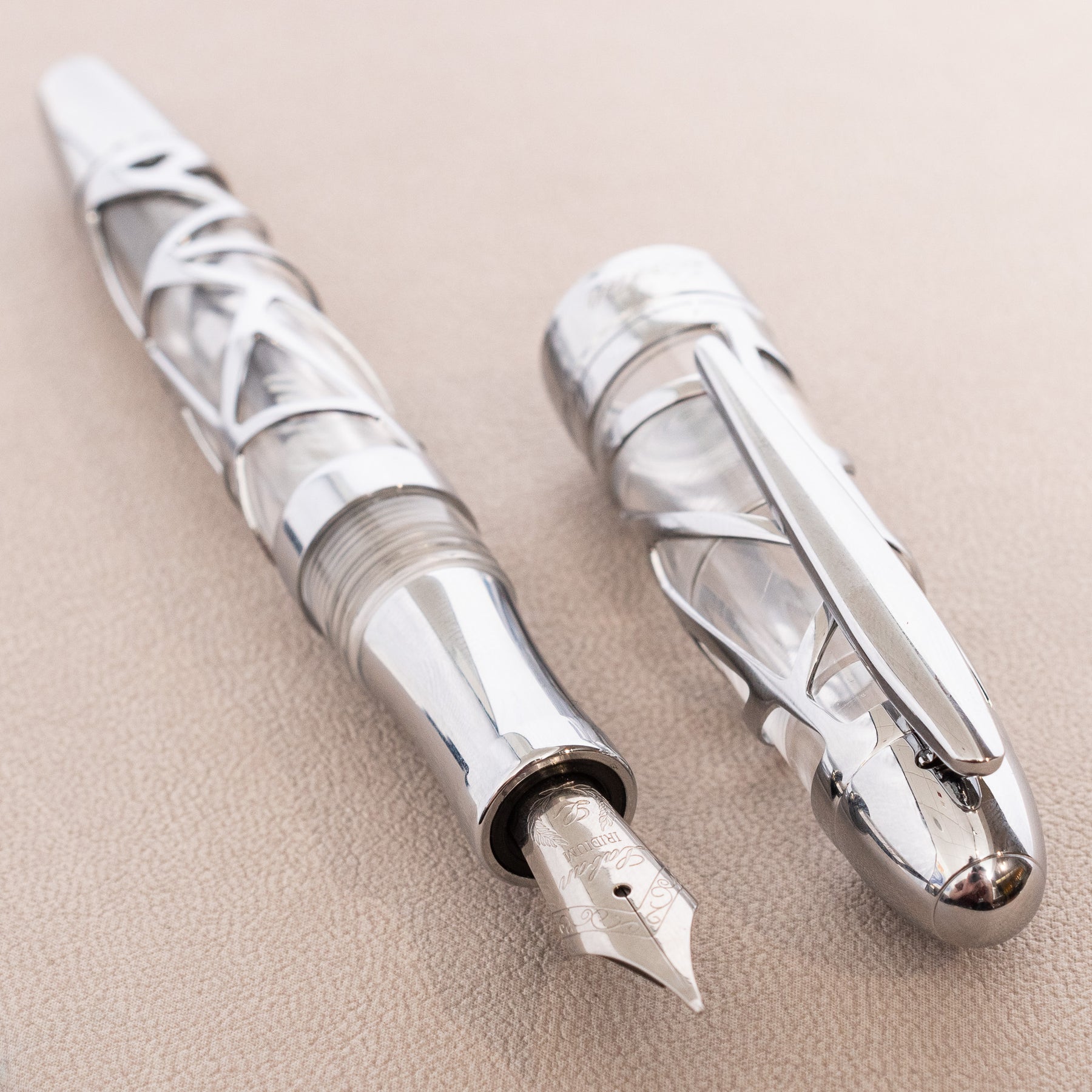 Laban Skeleton Fountain Pen - Silver – Truphae