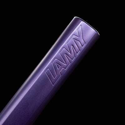 Embossed LAMY logo on the Dark Dusk Al-Star Fountain Pen barrel