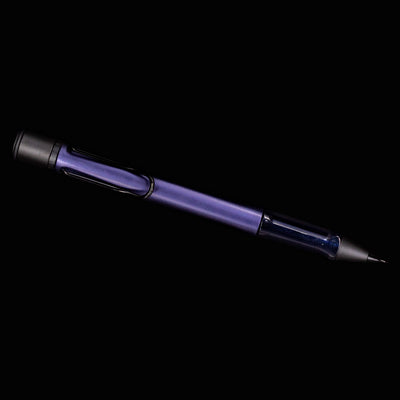 Full side view of the LAMY Al Star Mechanical Pencil in Dark Dusk showing barrel, clip, and grip section