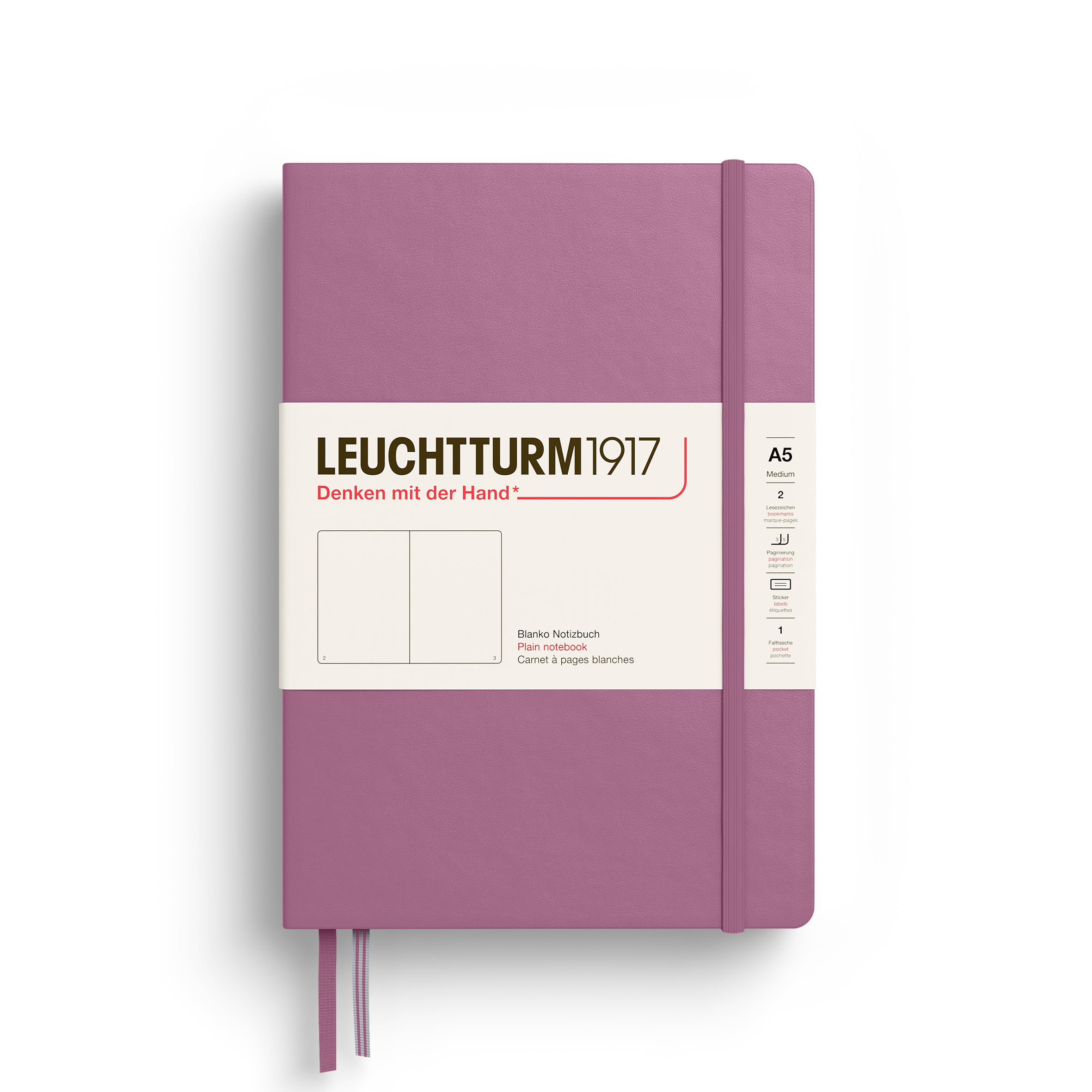 Leuchtturm Hardcover A5 Plain Notebook - Dusty Rose – Truphae