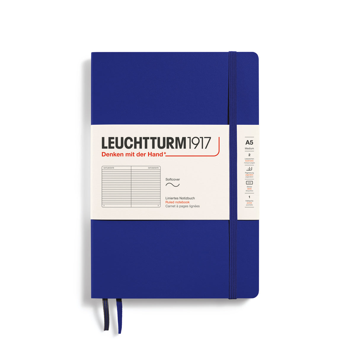 Leuchtturm Softcover A5 Ruled Notebook - Ink – Truphae