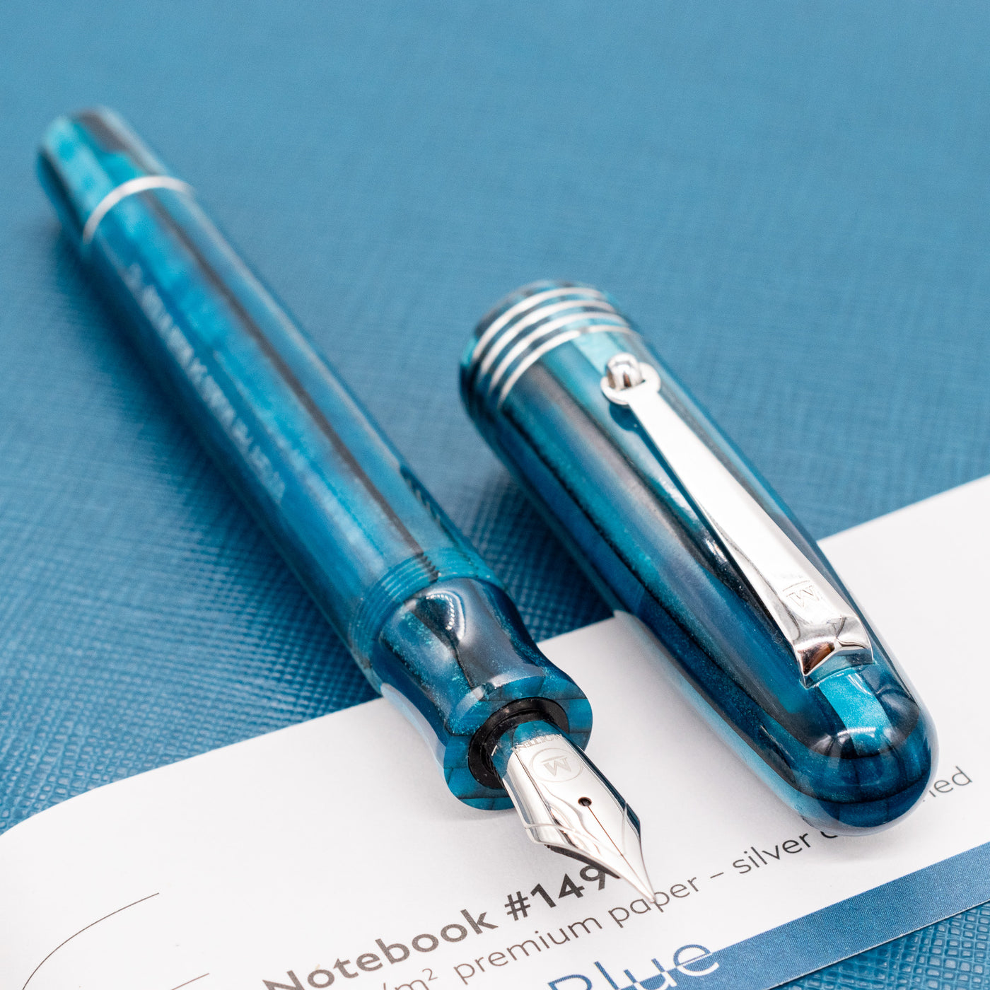 Molteni Modelo 54 Fountain Pen - Turquoise silver trim