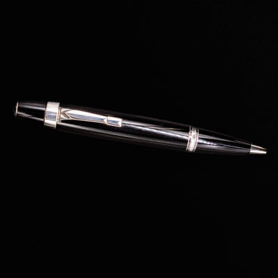 Full-length view of Montblanc Boheme No Stone Ballpoint Pen - Preowned with clip facing upward