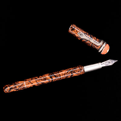 montblanc heritage rouge et noir marble fountain pen new