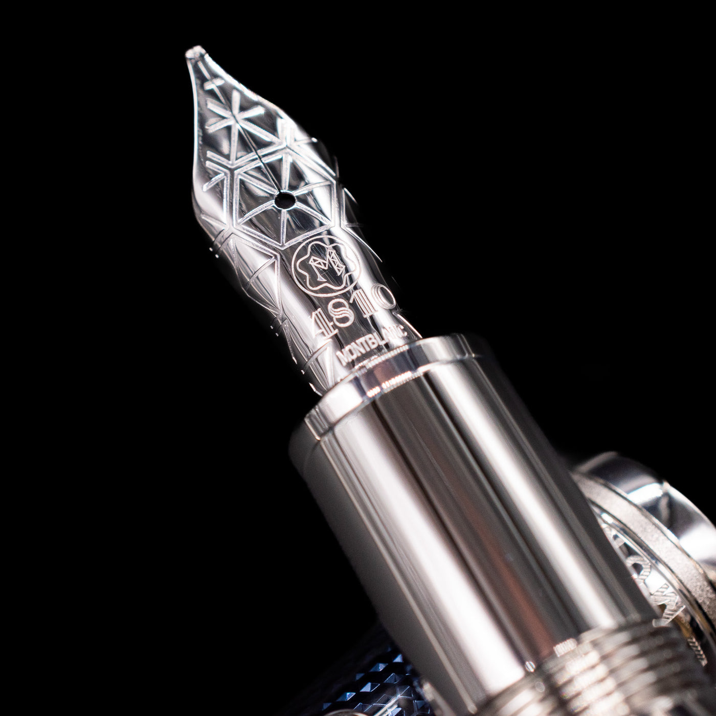 montblanc meisterstuck 18k white gold nib custom ground by Mark Bacas