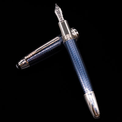 uncapped montblanc meisterstuck blue hour legrand fountain pen