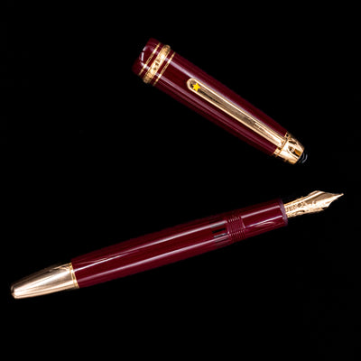 Montblanc Le Petit Prince Planet Fountain Pen bergundy red
