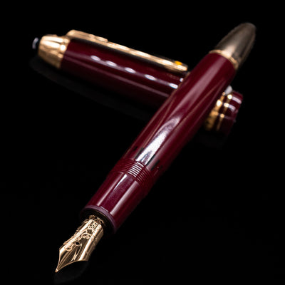 Close-up of Montblanc Le Petit Prince Planet Fountain Pen nib and barrel