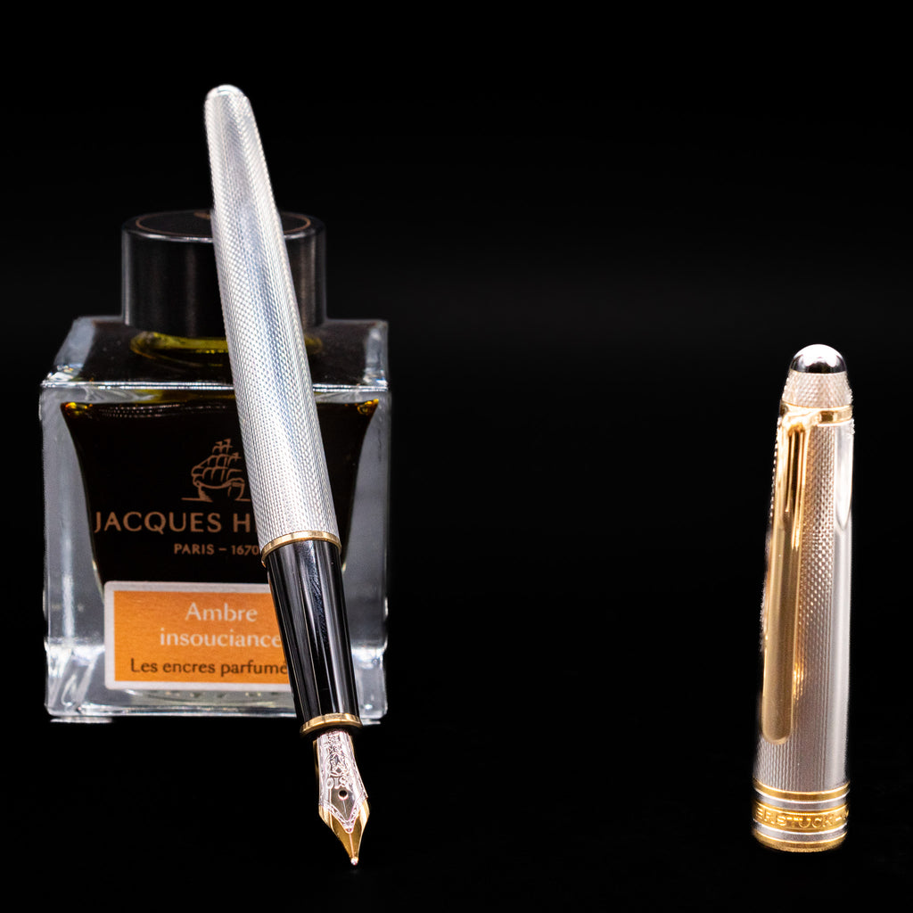 Montblanc 144 Sterling Silver Barley Fountain Pen – Preowned – Truphae