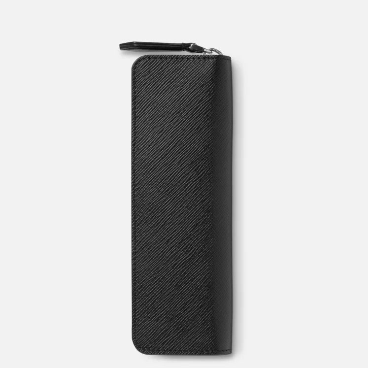 Fine montblanc まとめ Montblanc Sartorial 1 Pen Zip Pouch - Black Leather Case – Truphae