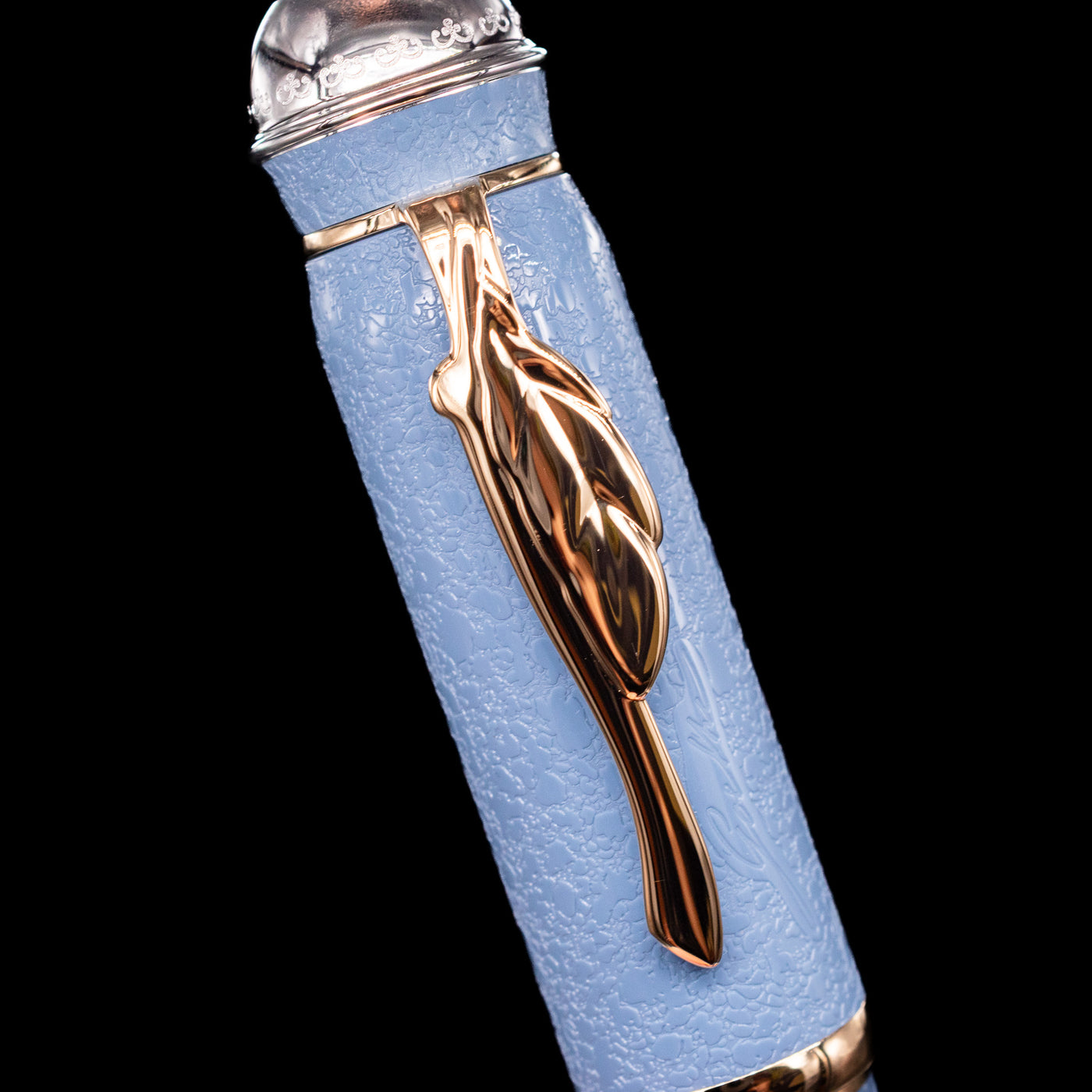 Close-up of the gold clip on the Montblanc Writer's Edition Johann Wolfgang von Goethe Fountain Pen.