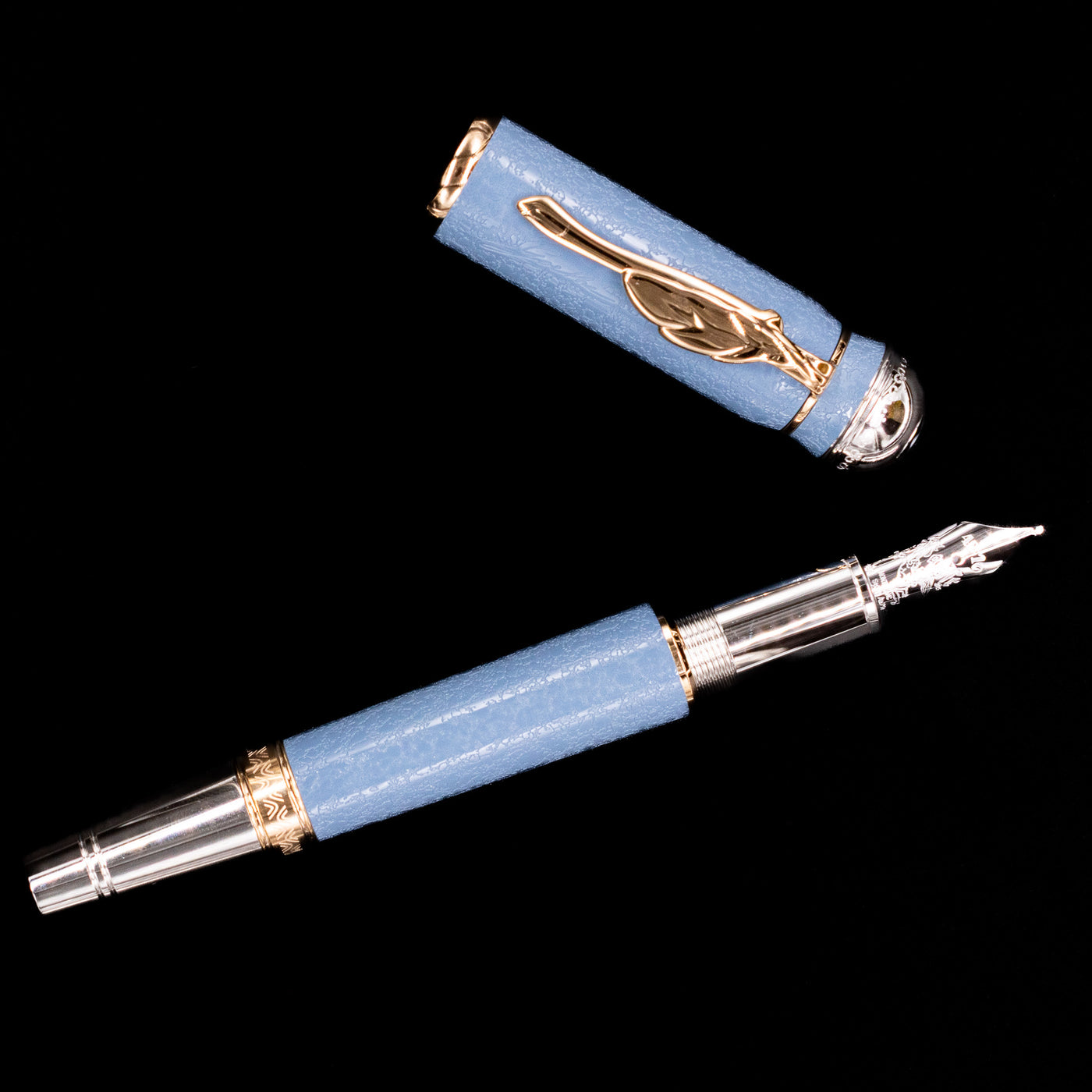 Montblanc Writer's Edition Johann Wolfgang von Goethe Fountain Pen uncapped and laying flat