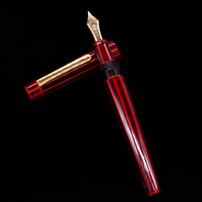 nakaya writer decapod st aka tamenuri fountain pen red urushi