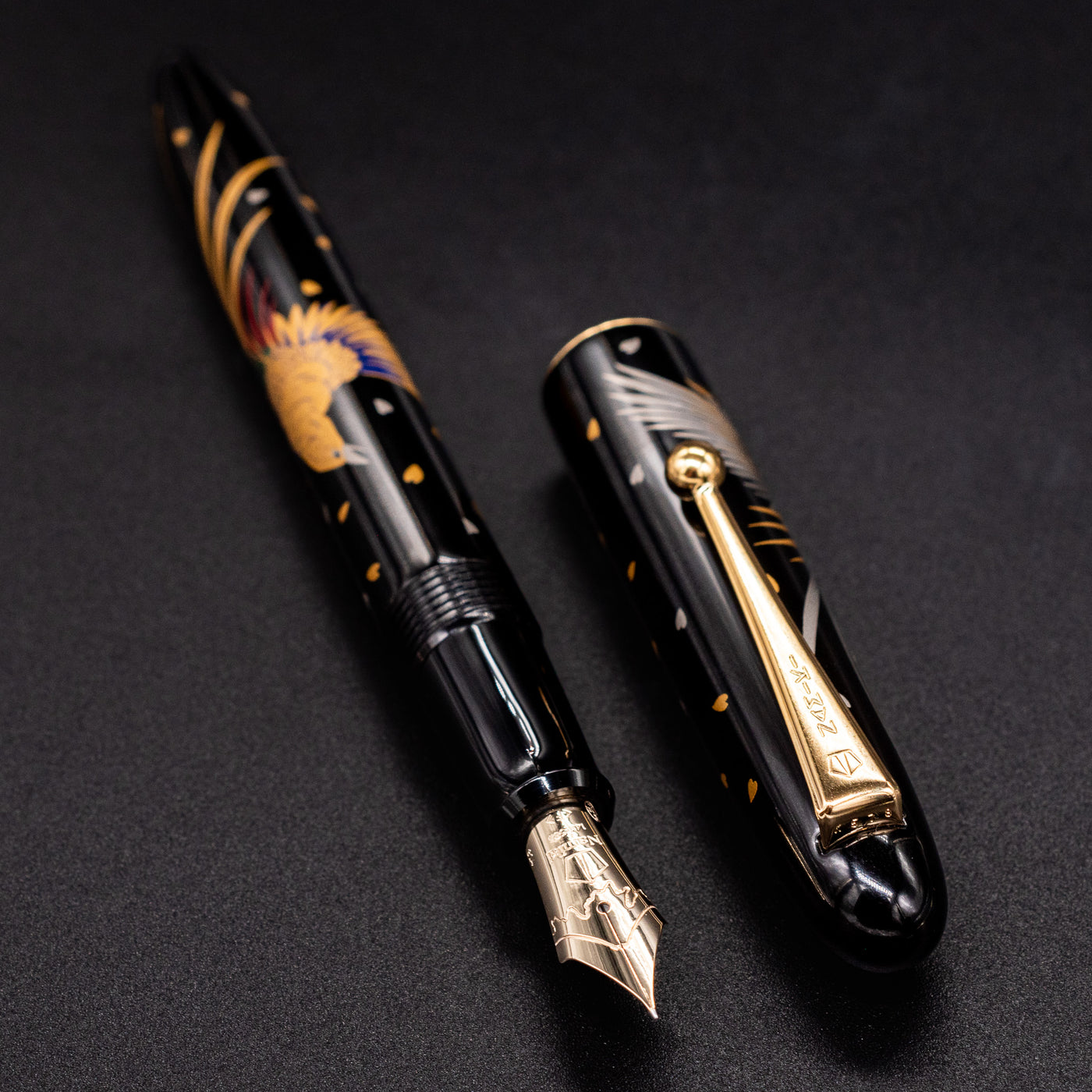 Namiki Nippon Art Fountain Pen - Golden Pheasant gold accents