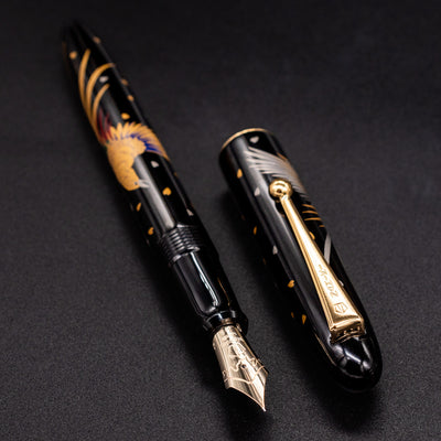 Namiki Nippon Art Fountain Pen - Golden Pheasant gold accents