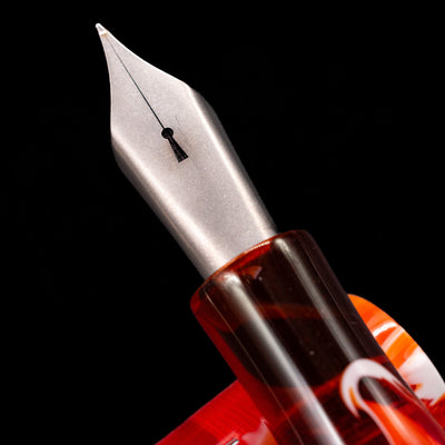 newton for chatterley prospector primary manipulation coral fountain pen titanium keyhole nib