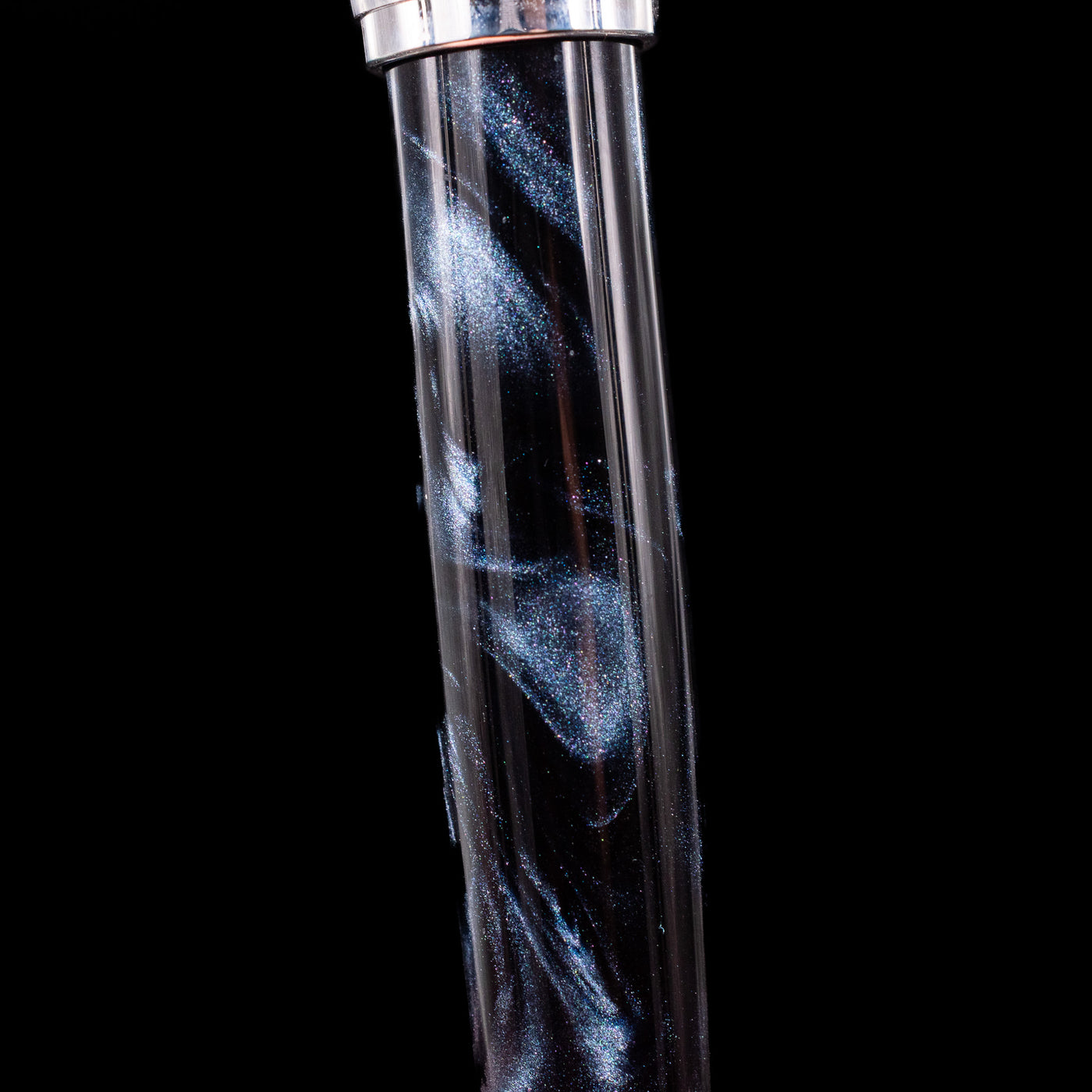 Detail shot of the marbled blue barrel on the Pilot Custom Heritage SE Fountain Pen with glossy finish.