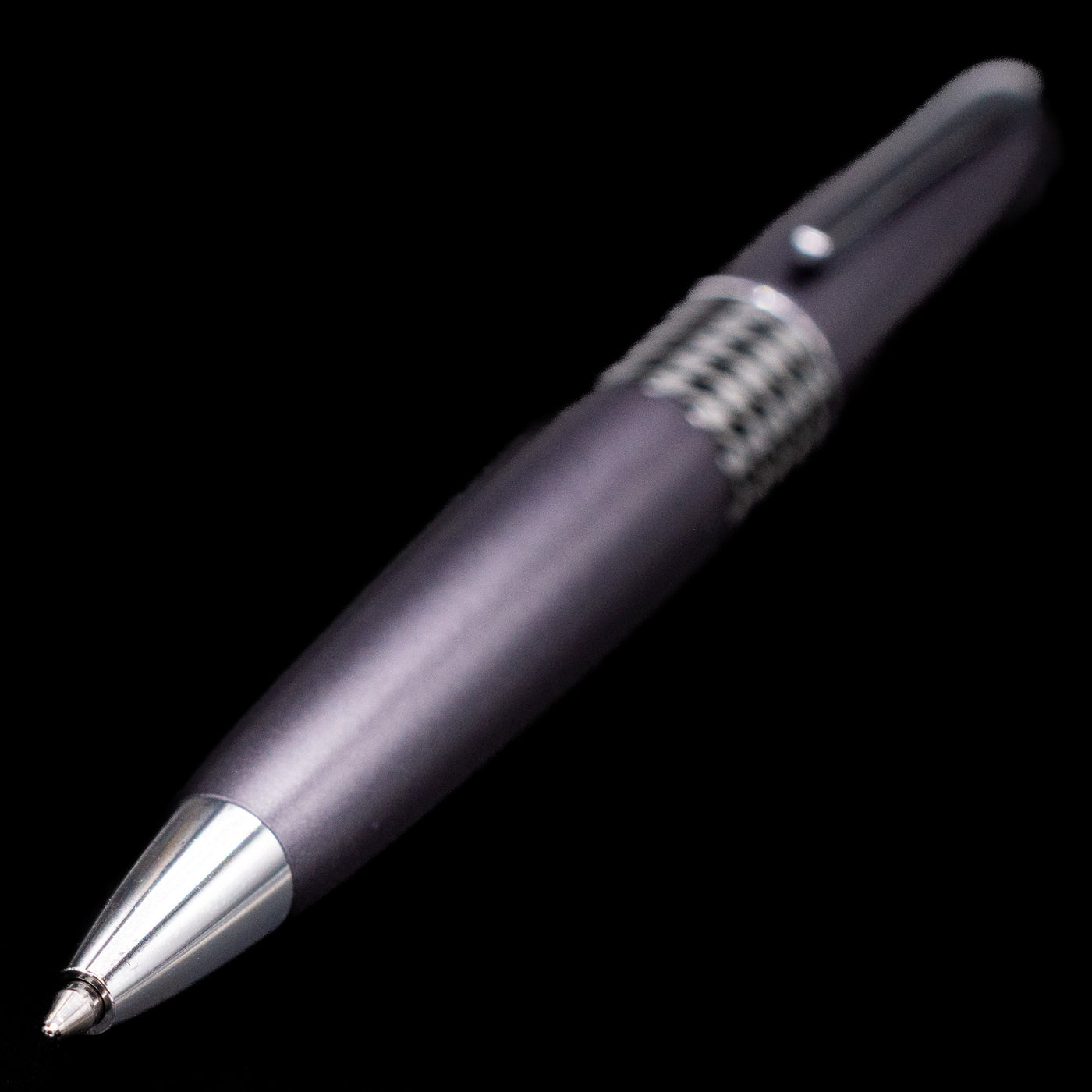 Close-up of the writing tip on the Pilot Metropolitan Pop Ballpoint Pen in Grey