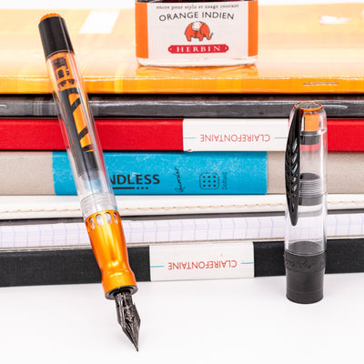 Pineider Mystery Fast Filler Fountain Pen - Orange (14k Nib)