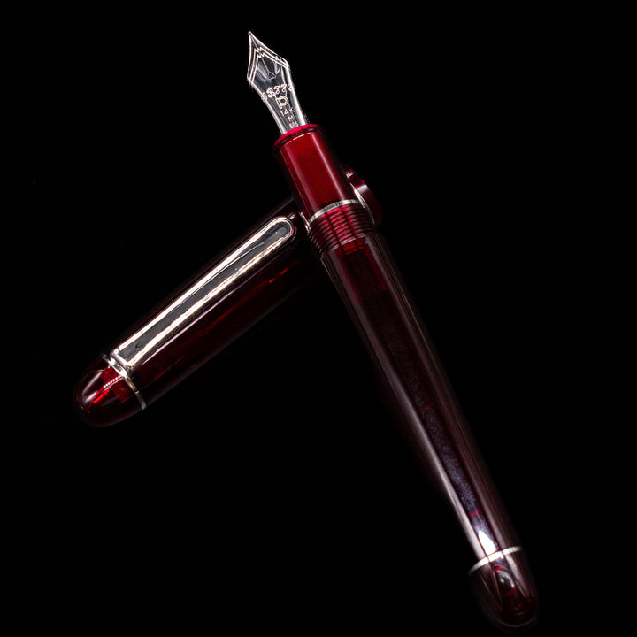 Stylo Plume Platignum Rouge Et Argenté, Très Bon état, à Cartouches
