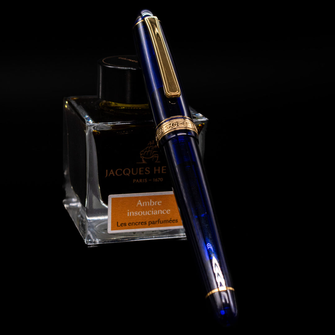 Platinum 3776 Century Fountain Pen - Chartres Blue & Gold – Truphae
