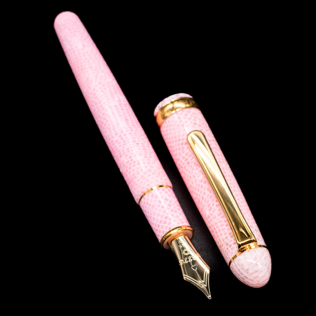 PLATINUM 万年筆 # 3776 センチュリー ピンクゴールド EF Platinum 3776 Century Celluloid Cherry Blossom Fountain Pen – Truphae