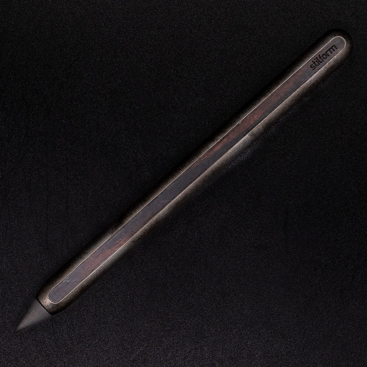 Stilform AEON Pencil – Titanium with Ebony Veneer, Black DLC